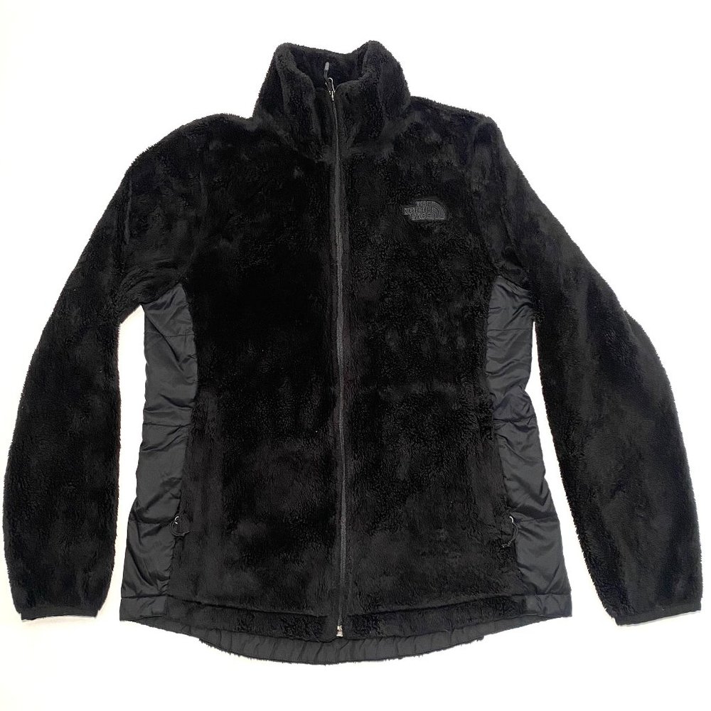 The North Face Osito Black Fleece Jacket Long Sleeve Full Zip Sweatshirt Women's